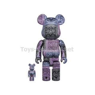 BE@RBRICK BAPE(R) BLACK BANDANA 100％ &amp; 400％