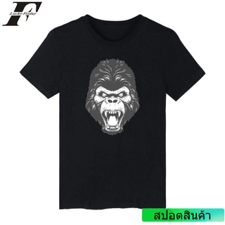 【Hot】เสื้อยืด ผ้าฝ้ายแท้ พิมพ์ลายกอริลล่าตลก สไตล์ใหม่ สําหรับผู้ชาย 2022 GH