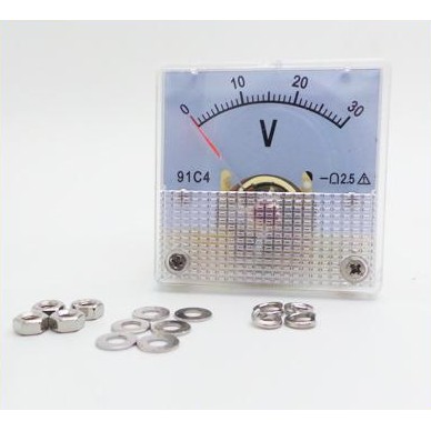 โวลต์มิเตอร์ มิเตอร์วัดโวลต์ไฟฟ้า  0-30V DC Analog Volt Voltage Panel Meter Voltmeter