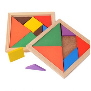 ▶LOVE◀ของเล่นไม้เกมส์ปริศนาสำหรับฝึกพัฒนาสมองเด็ก Tangram Brain