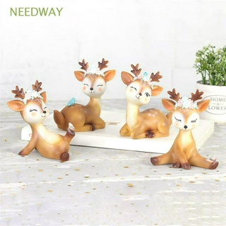 Needway ตุ๊กตากวางขนาดเล็กสําหรับตกแต่งเค้ก