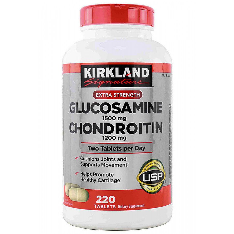 Kirkland Glucosamine HCI 1500mg Chondroitin Sulfate 1200mg 220 Tablets