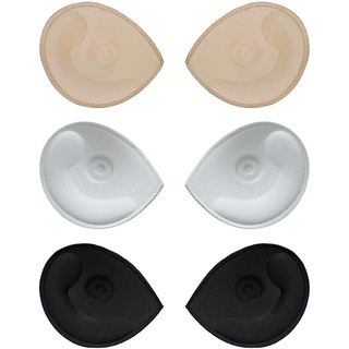 3 คู่ Bra Pad แทรก, แผ่นรองคัพคัพแบบเปลี่ยนได้ - เย็บและระบายอากาศได้ 8T9