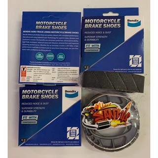 ผ้าเบรค ดรัม เวฟ/ดรีม/C/โนวา/เวฟ110-ไอ/เวฟ125 BENDIX แท้ๆ100%