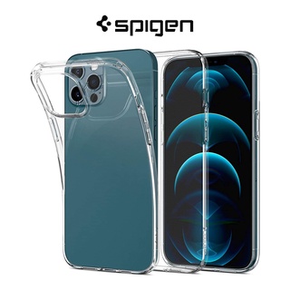 Spigen เคสโทรศัพท์มือถือ คริสตัลเหลว ยืดหยุ่น พรีเมี่ยม ทนทาน สําหรับ iPhone 12 Pro Max