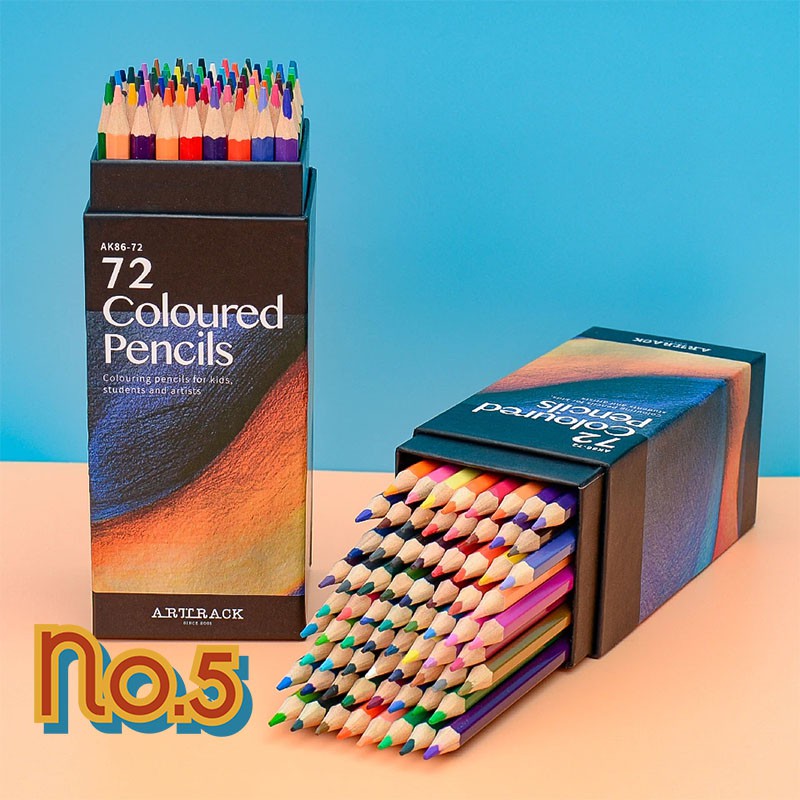 Color Pencils 49 บาท No.5 ดินสอสีไม้ เกรดพรีเมี่ยม วาดรูประบายสี แพ็คเกจกล่องสวยงาม สีไม้ (12สี/18สี) ARTTRACK Stationery