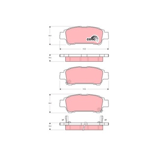 ผ้าดิสเบรคหลัง TOYOTA ALPHARD ANH10 MNH10 2002-2008 ESTIMA ACR30 MCR30 2000- ACR50 2003- GDB3249 TRW