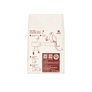 P&F Espresso Blend ขนาด 500g เมล็ดกาแฟคั่ว Arabica 100% (คั่วกลาง) | P&F Coffee พีแอนด์เอฟ คอฟฟี่
