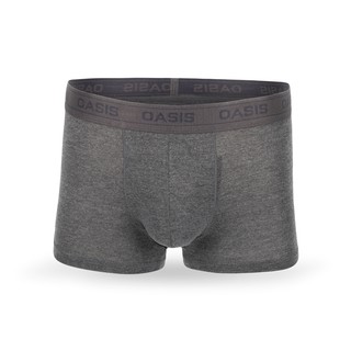 OASIS กางเกงชั้นในชาย เต็มตัว Boxer ผ้าคอตตอน แบมบู ใส่สบาย รุ่น MUWBM-6222  สีเทา