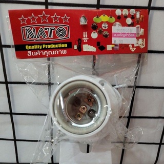 ขั้วไฟเพดานแป้นเกลียว NATO เล็ก สีขาว