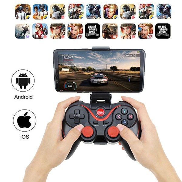 จัดส่งฟรี AM คอน ลเลอร์ Gamepad T3 จอยเกมบลูทูธไร้สาย จอยเกมส์มือถือ สำหรับ ศัพท์ มือถือ PUBG/Free Fire ส่งจากกรุงเทพ COD ไม่มีไม่ได้แล้ว!