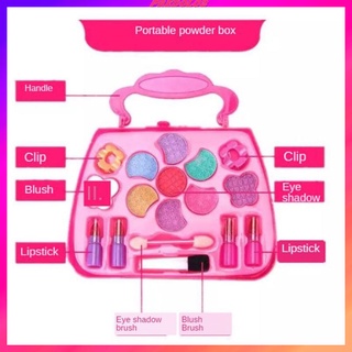 Girl jewelry childrens Pretend cosmetics makeup toy Princess Make up Set