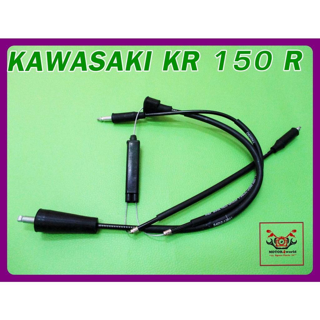 KAWASAKI KR 150R KR150R -- THROTTLE CABLE SET // ชุดสายเร่ง สายคันเร่ง สีดำ