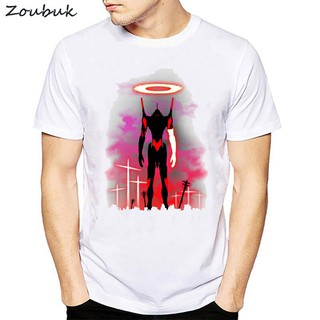 เสื้อยืดลำลองღღT-shirt male neon Genesis Evangelion ATTACK ANGEL EVA 01 02 anime T-shirt_B64 qzkYS to4XL