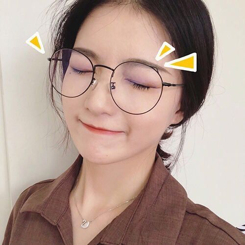 แว่นสายตาสั้นรุ่นใหม่ 50-600 แว่นป้องกันสีฟ้าหูแมวน่ารักรุ่นเกาหลี