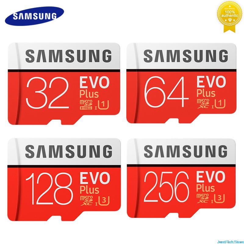 Memory Card Sd Card SAMSUNG EVO PLUS 256GB High Speed 100 MB/S Micro SD Class 10 U3 TF Cards UHS-I 128G 64GB 32GB Micro