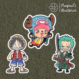 ʕ •ᴥ•ʔ ✿ พร้อมส่ง : เข็มกลัดเซ็ทวันพีช ลูฟี่,ช็อปเปอร์และโซโร | Luffy,Chopper &amp; Zoro (One Piece) Enamel Brooch Pin Set.