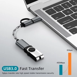 2 in 1 Type-C OTG TO USB 3.0 อินเทอร์เฟซ OTG สายอะแด๊ปเตอร์ Fast ตัวเชื่อมต่อเพื่อส่งผ่าน