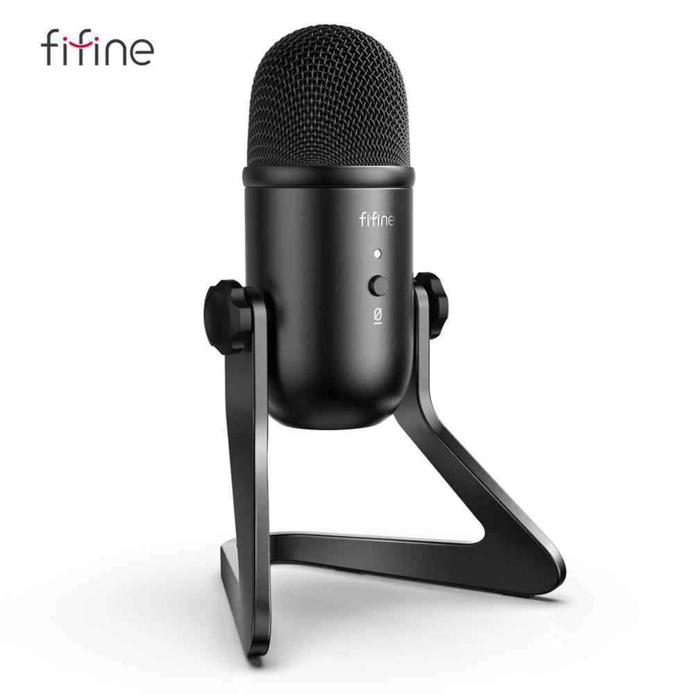 [ไมค์โครโฟน]Fifine K678 USB 2.0 Condenser Microphone with Desktop stand &amp; 3/8" male to 5/8" female adapter