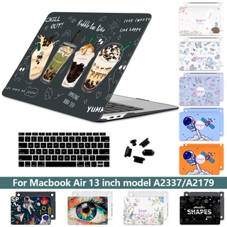 3 in 1 เคสป้องกันแล็ปท็อป พิมพ์ลาย พร้อมที่ครอบคีย์บอร์ด สําหรับ Macbook air M1 2020 Air13.3 นิ้ว M1 A2337 A2719