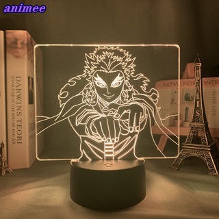 โคมไฟ Led รูปมังงะ Demon Slayer Kyojuro Rengoku 3d ของขวัญ สําหรับตกแต่งห้องนอน