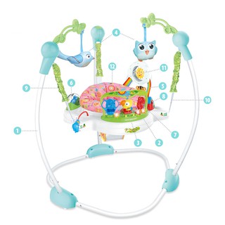 จั้มเปอร์เด็ก จั้มเปอร์เก้าอี้กิจกรรม 360 องศา Baby walker Jumperoo จั้มเปอร์เด็ก กระโดดมีเสียง มีไฟ หมุนได้ 360 องศา