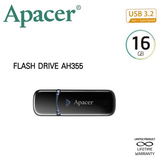 Apacer AH355 USB3.2 แฟลชไดร์ฟ 16GB (Apacer AP16GAH355B-1)