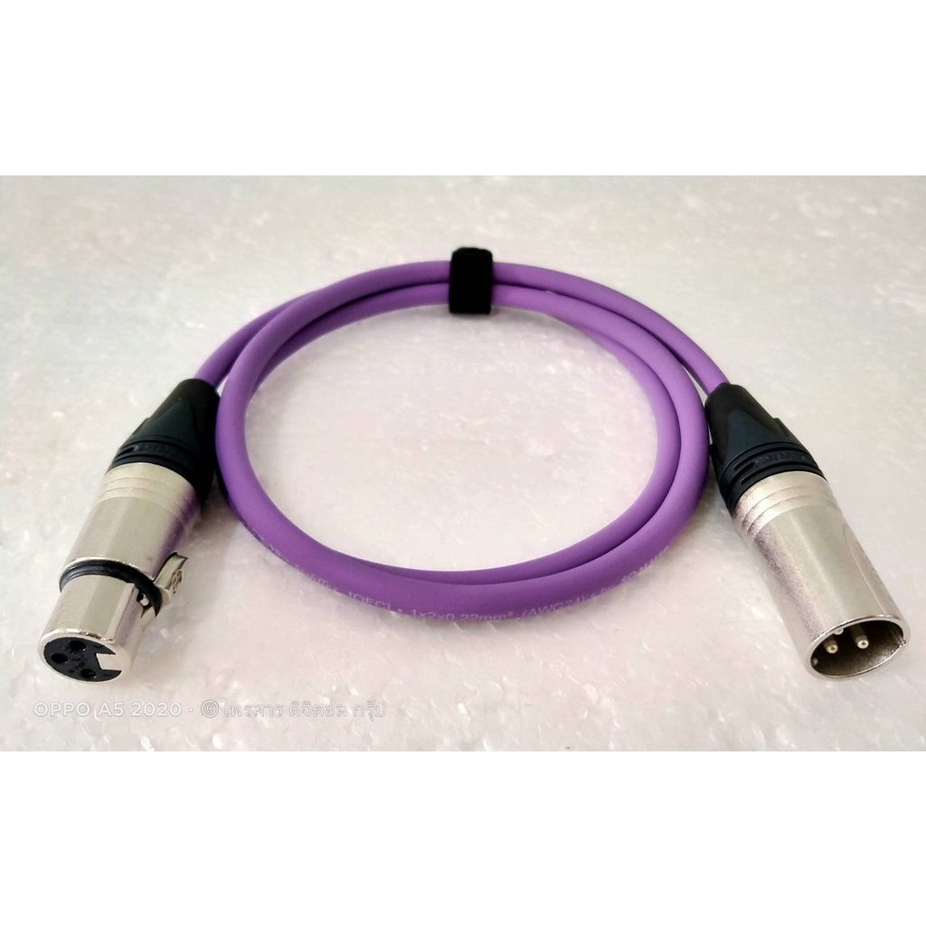 XLR to XLR Neutrik Balance สายสัญญาณ SOMMER ขนาด 2x0.22 mm2  ขนาด 70cm,1m.1.5m.2m. *สายสำเร็จพร้อมใช้