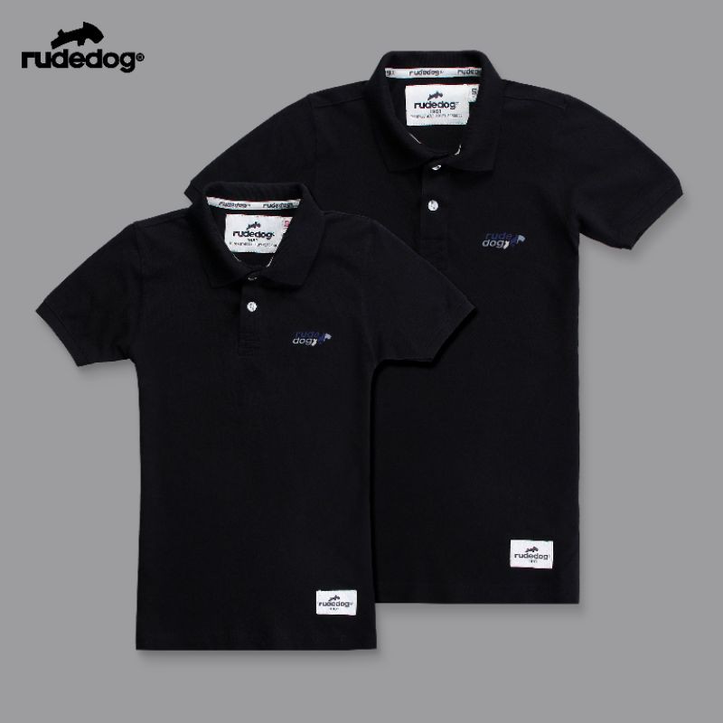 Rudedog เสื้อโปโล ชาย หญิง รุ่น Mozaic สีดำ (ราคาต่อตัว)