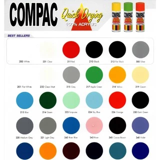 COMPAC สีสเปรย์อะครีลิค 100% ขนาด 400ml