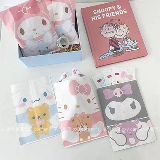 ถุงกระดาษใส่คุกกี้ ลาย Sanrio mymelody Kuromi Cinnamoroll สีสันสดใส สําหรับใส่ของขวัญวันเกิด ปาร์ตี้ 5 ชิ้น ต่อล็อต