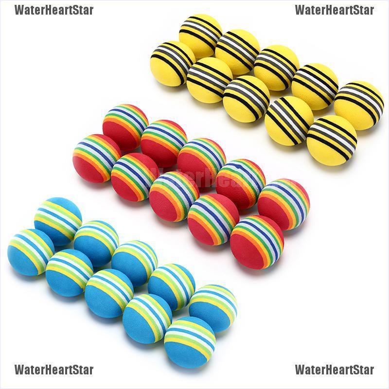 ลูกบอลโฟม สีรุ้ง สําหรับตีกอล์ฟ 10 ชิ้น