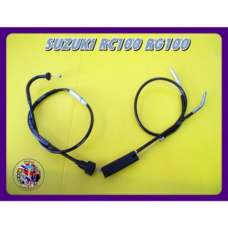 สายคันเร่งชุด   ยาว 117 cm  - SUZUKI RC100 RG100 Throttle Cable 117cm.