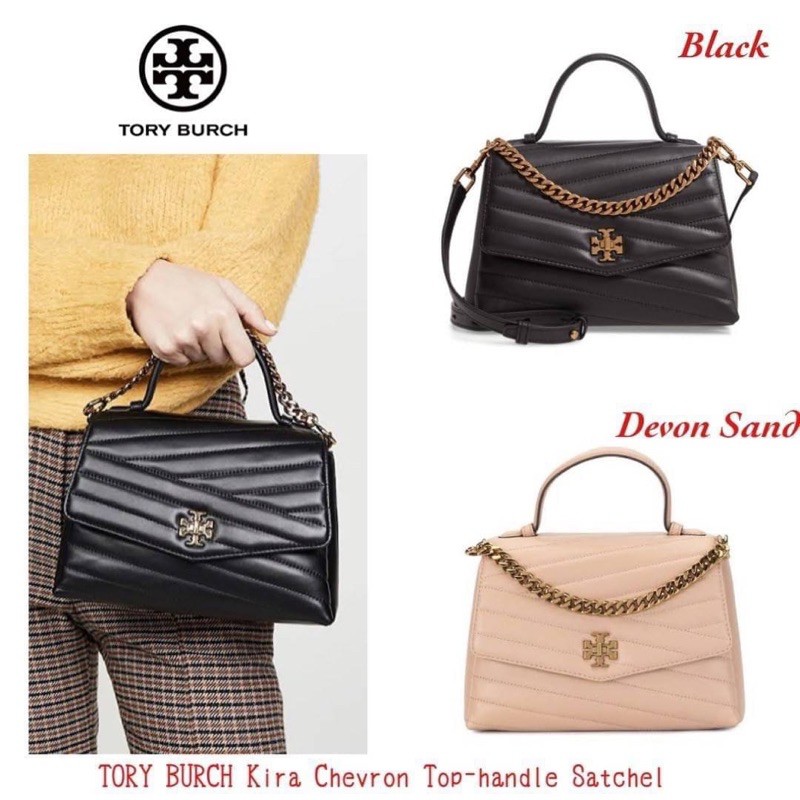 แท้💯% จาก outlet TORY BURCH Kira Chevron Top-handle Satche