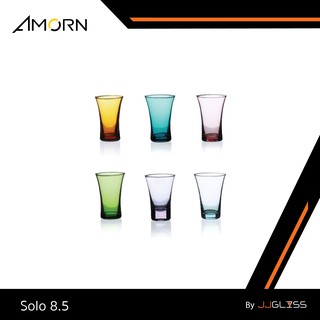 JJGLASS - ( AMORN )  Solo 8  - แก้วน้ำ แก้วแฮนด์เมท