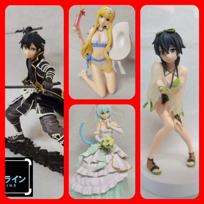 Action figure Sword art online kirito, Alice, Sinon