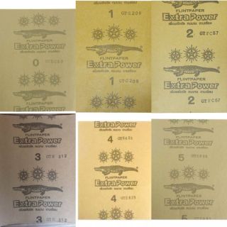 กระดาษทรายขัดไม้ ตราจระเข้ 3 ดาว จำนวน 12 แผ่น คละเบอร์