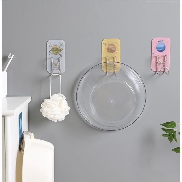 ที่แขวนติดผนัง ✅ตะขอกาวติดผนังสำหรับแขวนของทั่วไป อเนกประสงค์ไม่ต้องเจาะผนัง รับน้ำหนักได้เยอะ💪 - รูปที่ 5