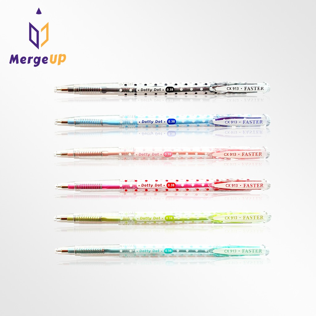 ปากกาลูกลื่น 0.38 Dotty Dot No.CX913 FASTER