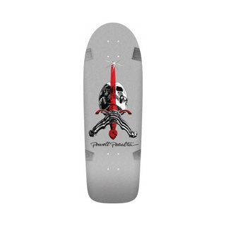 Powell Peralta | 10" x 30" Silver Ray Rodriguez Skull and Sword OG Blem Skateboard Deck Old School