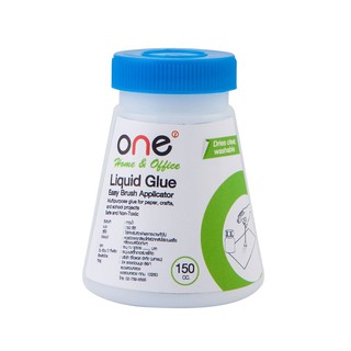 กาวน้ำ ขวดมีพาย 150 ซีซี สีใส ONE Bottle glue with spout 150 cc. Clear color ONE