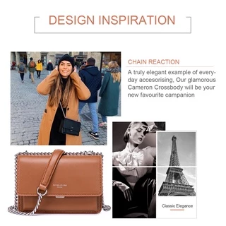 David Jones Paris กระเป๋าสะพายข้าง สไตล์วินเทจ สำหรับผู้หญิง