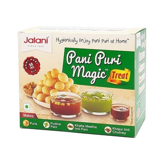 Pani Puri Jalani (ปานีปูรี เมจิก ทรีท) แผ่นแป้งสำหรับทอดมี 50ลูก และซอสผง 3รส 220g.