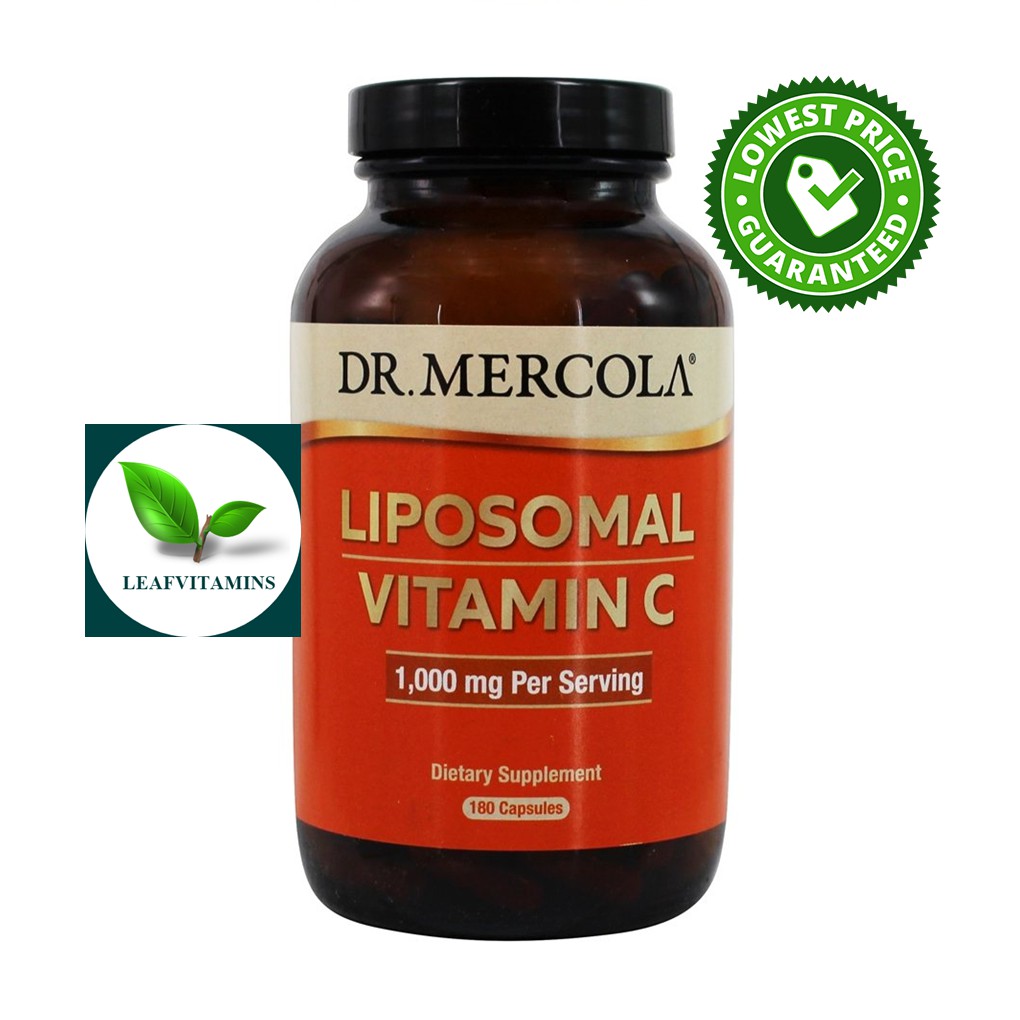 Dr. Mercola Liposomal Vitamin C 1000 mg / 180 Capsules (วิตามินซี , วิตซี , Vitamin C , Vit C)