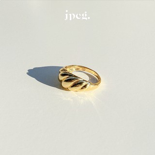 croissant bold ring (Brass+18K)