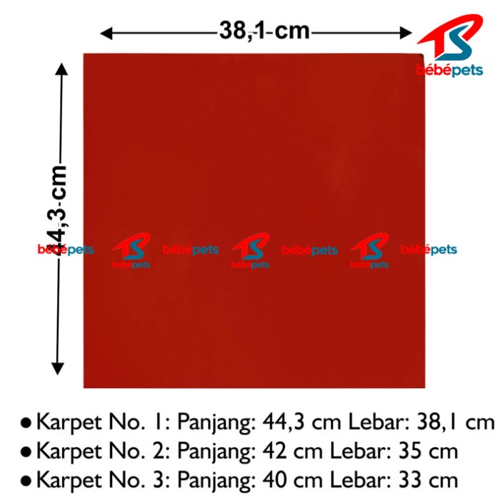 MERAH SQUARE CAGE CARPET NUMBER 1 2 3 ฐาน CAGE BIRD สีแดง