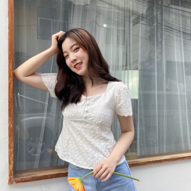 Pukpik lovely Top (พร้อมส่ง)