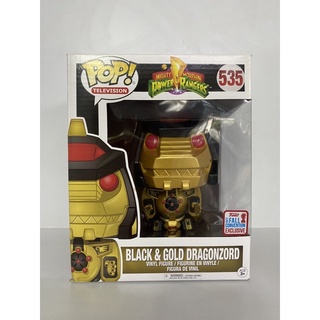 Funko Pop Black and Gold Dragonzord Power Ranger NYCC 2017 Exclusive ขนาด 6 นิ้ว 535 กล่องมีรอยยับ