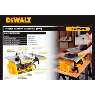 Table Saw โต๊ะเลื่อย 10" DEWALT รุ่น DWE7470  รับประกัน3ปี !!!