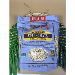 OLD ข้าวโอ๊ตรีดแบบเก่าทั้งเมล็ด  Bob Red Mill 907 g OLD Old Style Whole Grain Rolled Oats Bob Red Mill 907 g